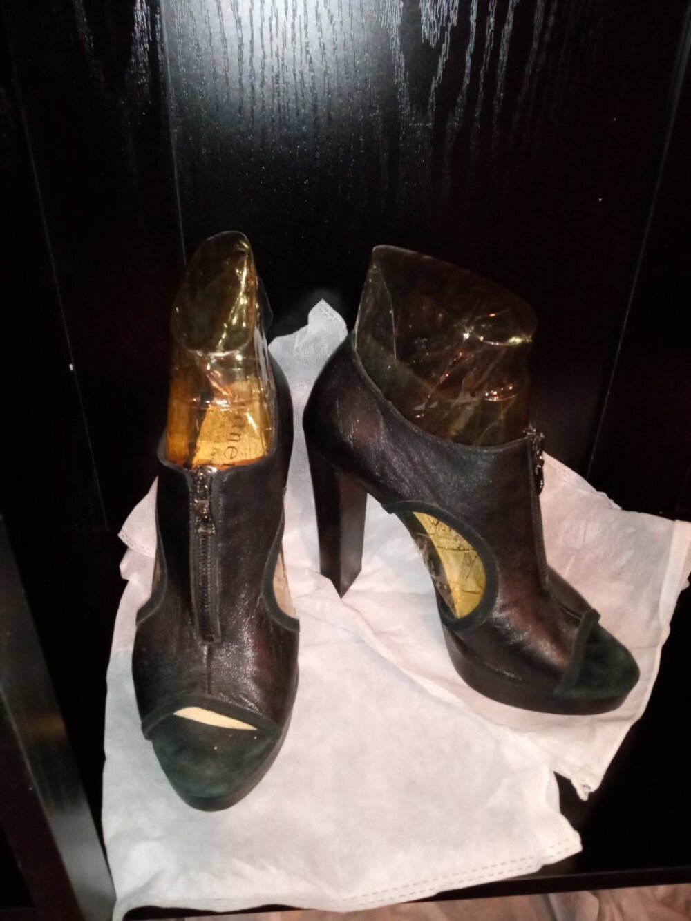 Nanette Lepore Peeptoe Heeled Boots